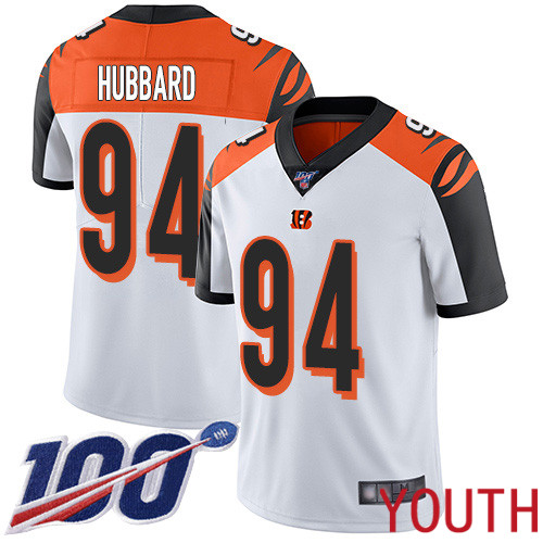 Cincinnati Bengals Limited White Youth Sam Hubbard Road Jersey NFL Footballl #94 100th Season Vapor Untouchable